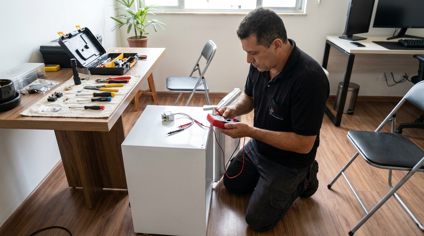Reparo da placa eletrônica de frigobar na Vargem, Florianópolis‑SC